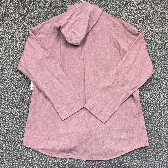 Imperial‎ Motion Shirt Men Extra Large Red Button Up Hooded Long Sleeve XL - Picture 2 of 8